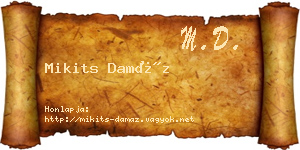 Mikits Damáz névjegykártya
